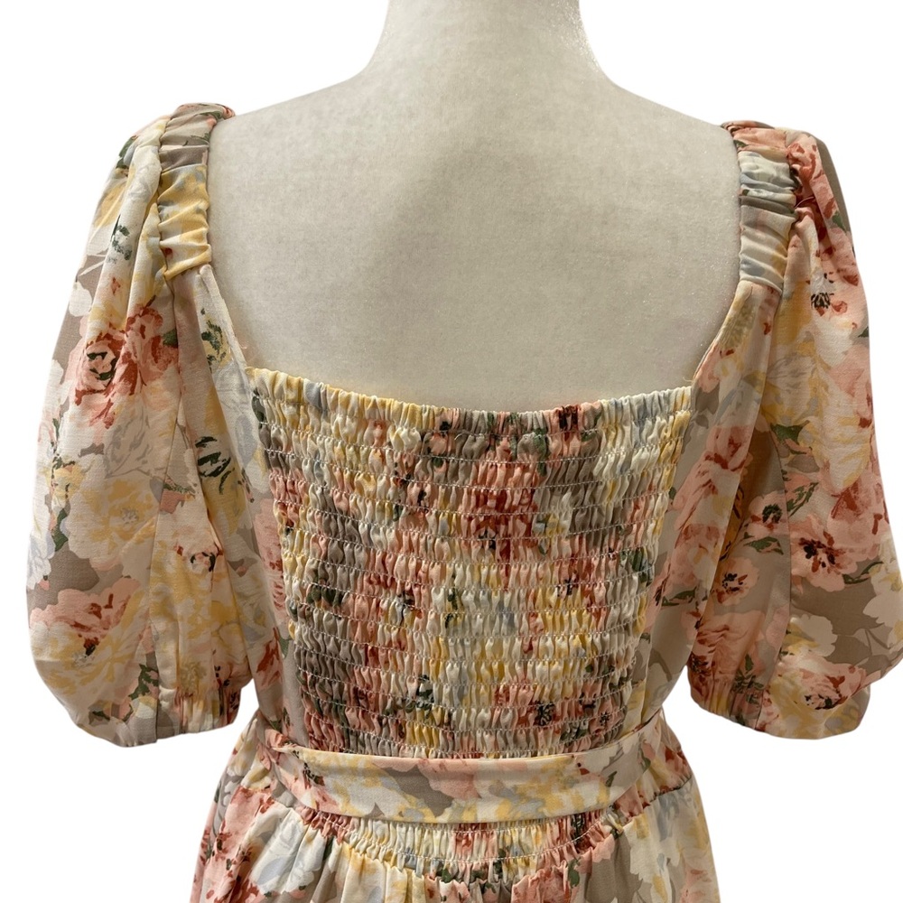LC Lauren Conrad Chic Bloom Floral Mini Dress Size Large - Picture 8 of 11
